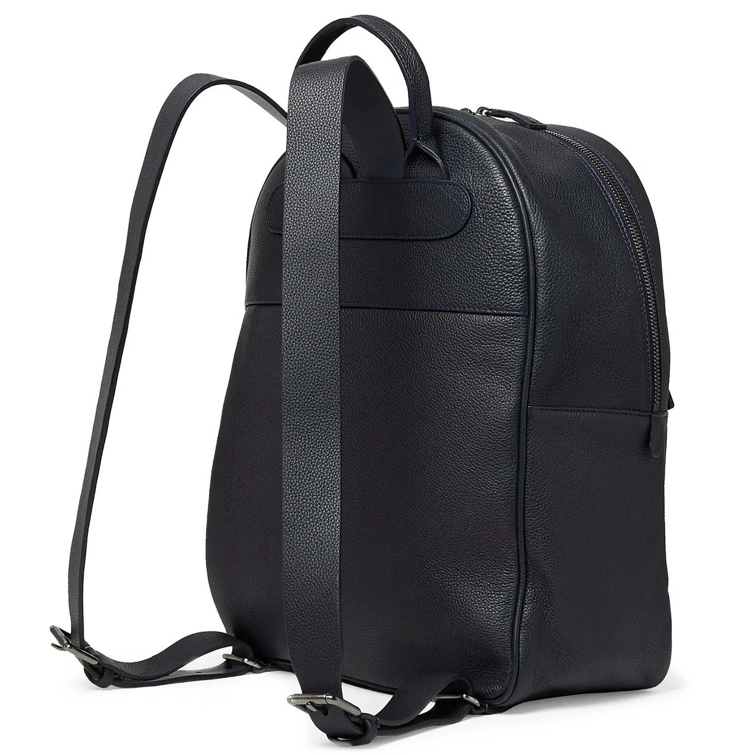 Navy Calf-Leather & Nubuck Business-Casual Backpack - Anderson's