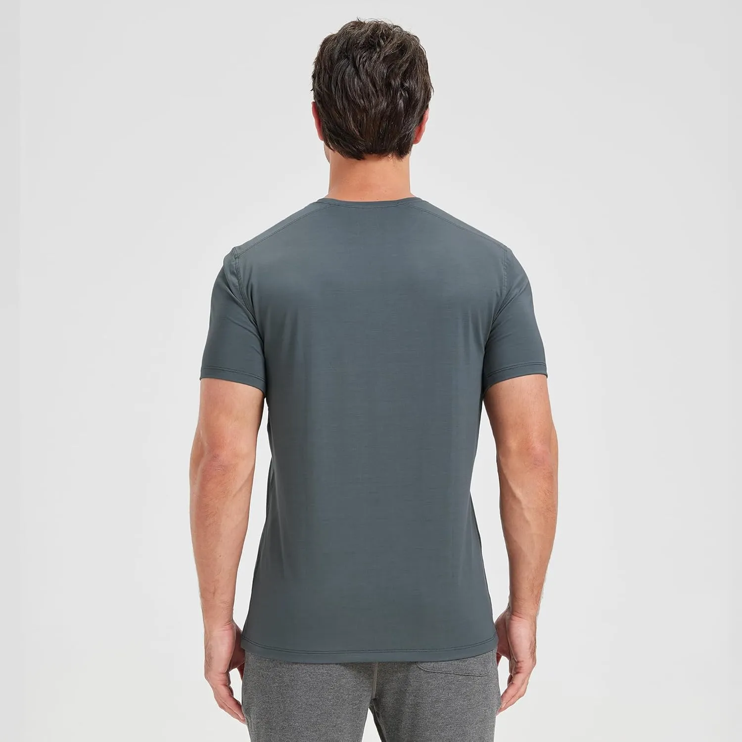 netdraw Men's Bamboo Viscose Athletic Shirt Lightwieht Cooling Moisture Wicking Workout Running Hiking Fitness T-Shirt