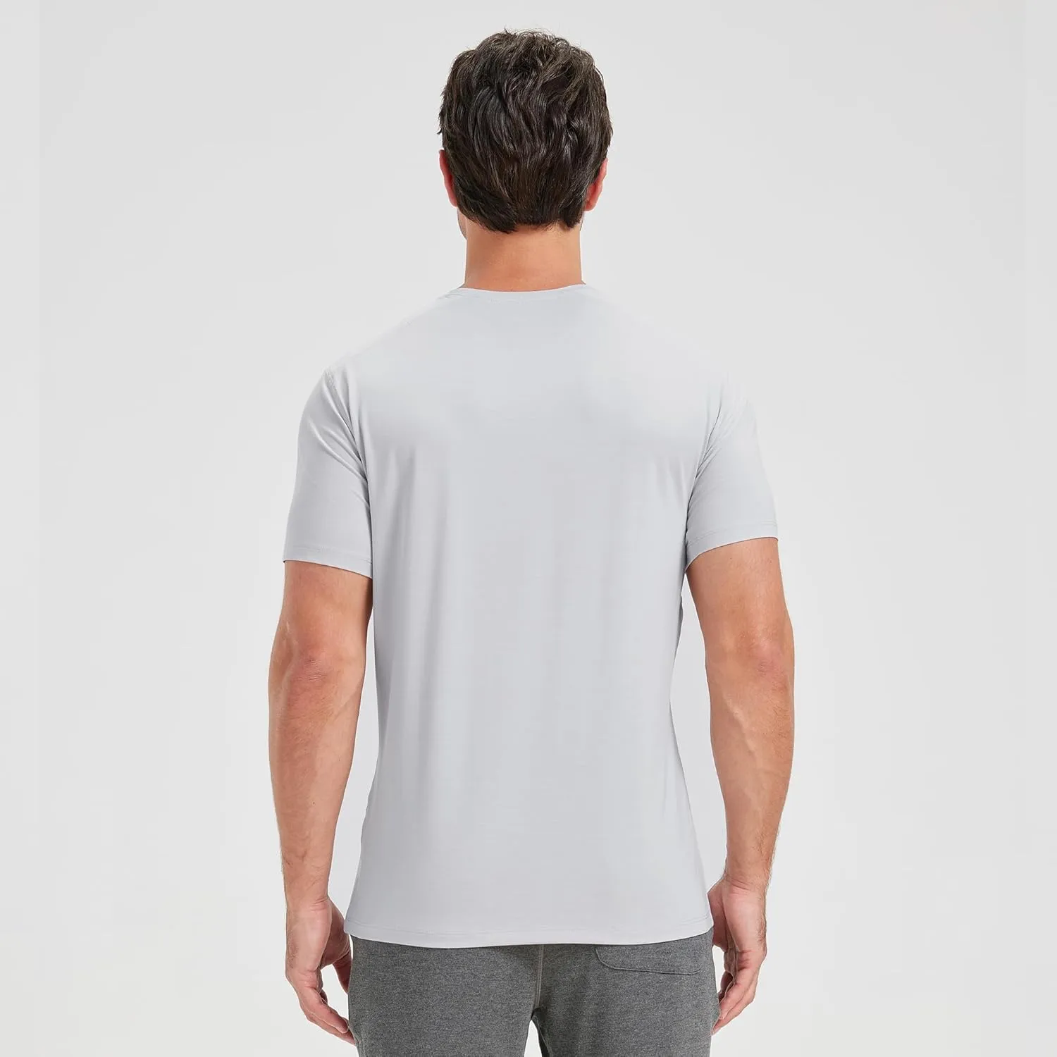 netdraw Men's Bamboo Viscose Athletic Shirt Lightwieht Cooling Moisture Wicking Workout Running Hiking Fitness T-Shirt