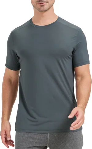 netdraw Men's Bamboo Viscose Athletic Shirt Lightwieht Cooling Moisture Wicking Workout Running Hiking Fitness T-Shirt