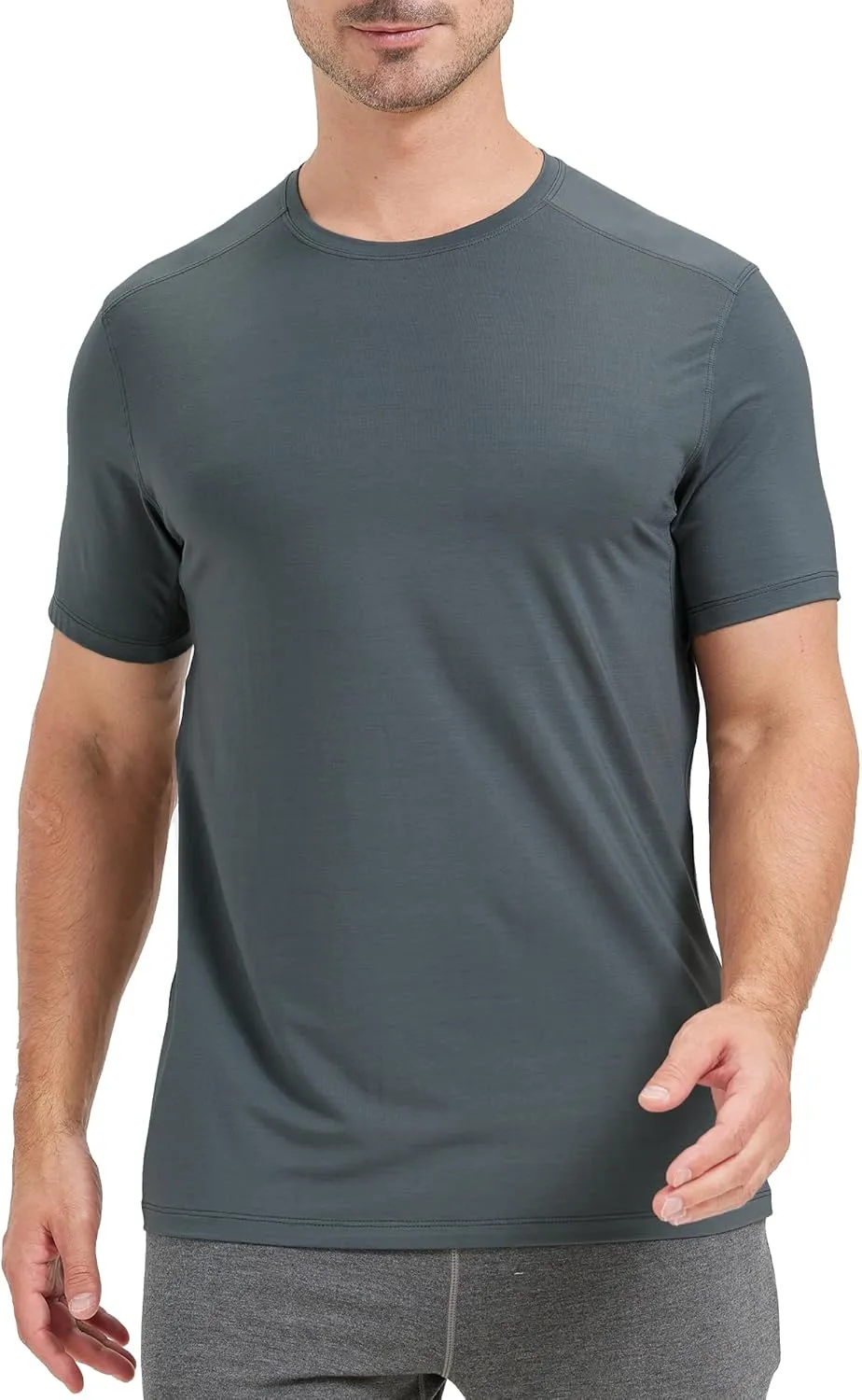 netdraw Men's Bamboo Viscose Athletic Shirt Lightwieht Cooling Moisture Wicking Workout Running Hiking Fitness T-Shirt