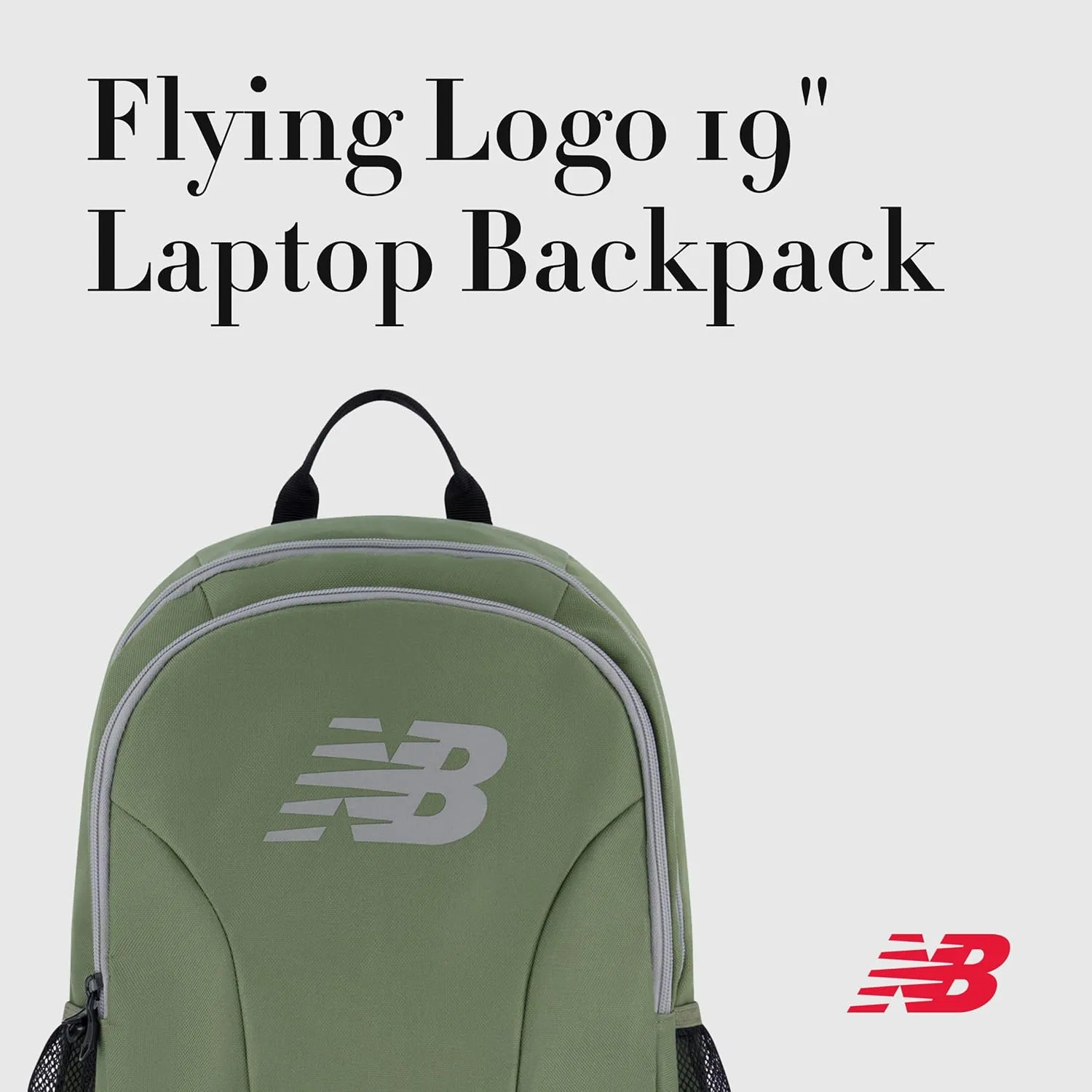 New Balance Laptop Backpack, Travel Computer Bag for Men and Women, Olive, 19 Inch