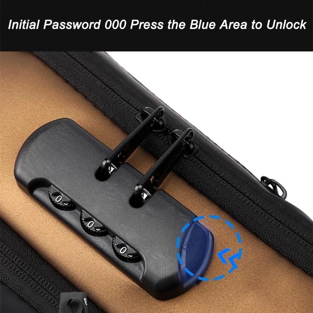 New Carbon Fiber Streamline Anti-Theft Sling Bag, Black Travel Waterproof USB Charging Port Sling Bag for Men(Blue)