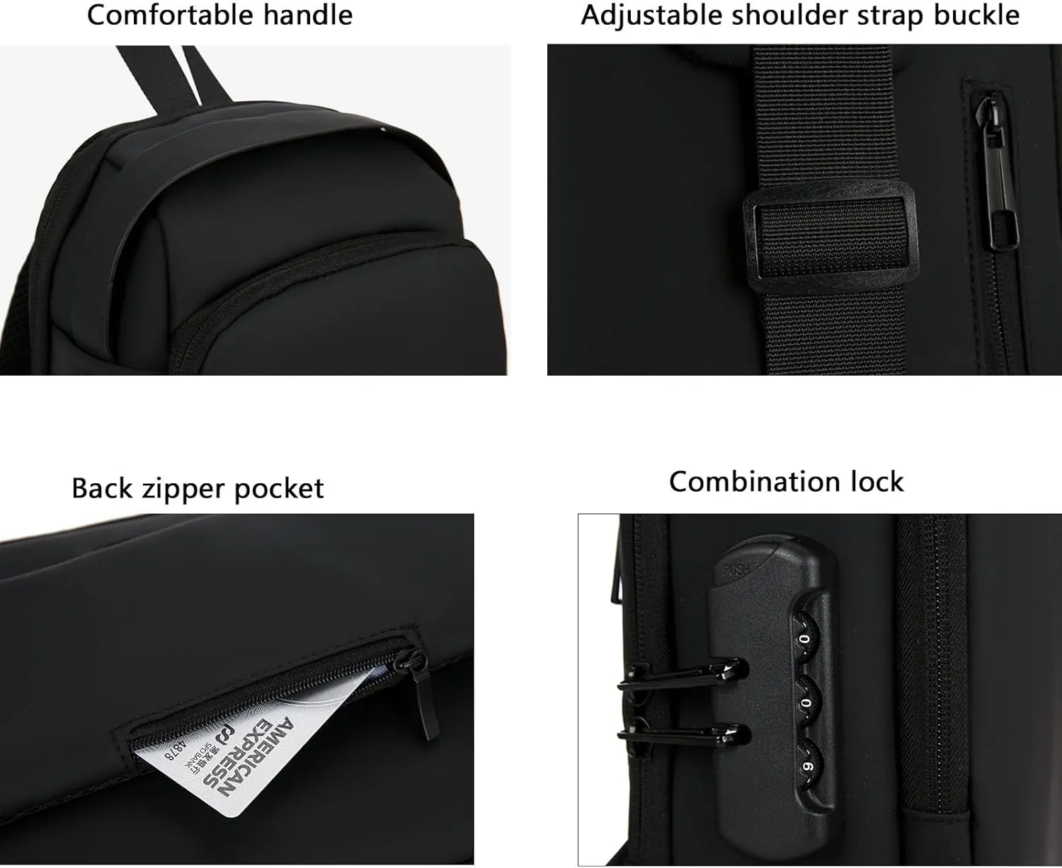 New Carbon Fiber Streamline Anti-Theft Sling Bag, Waterproof USB Charging Sport Sling Shoulder Backpack Crossbody Bag (Black,one size)