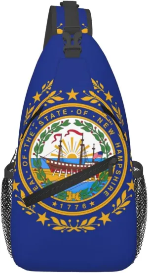 New Hampshire state flag Foldie Crossbody Bag for Men and Women - Durable and Functional Anti Theft Crossbody Bags