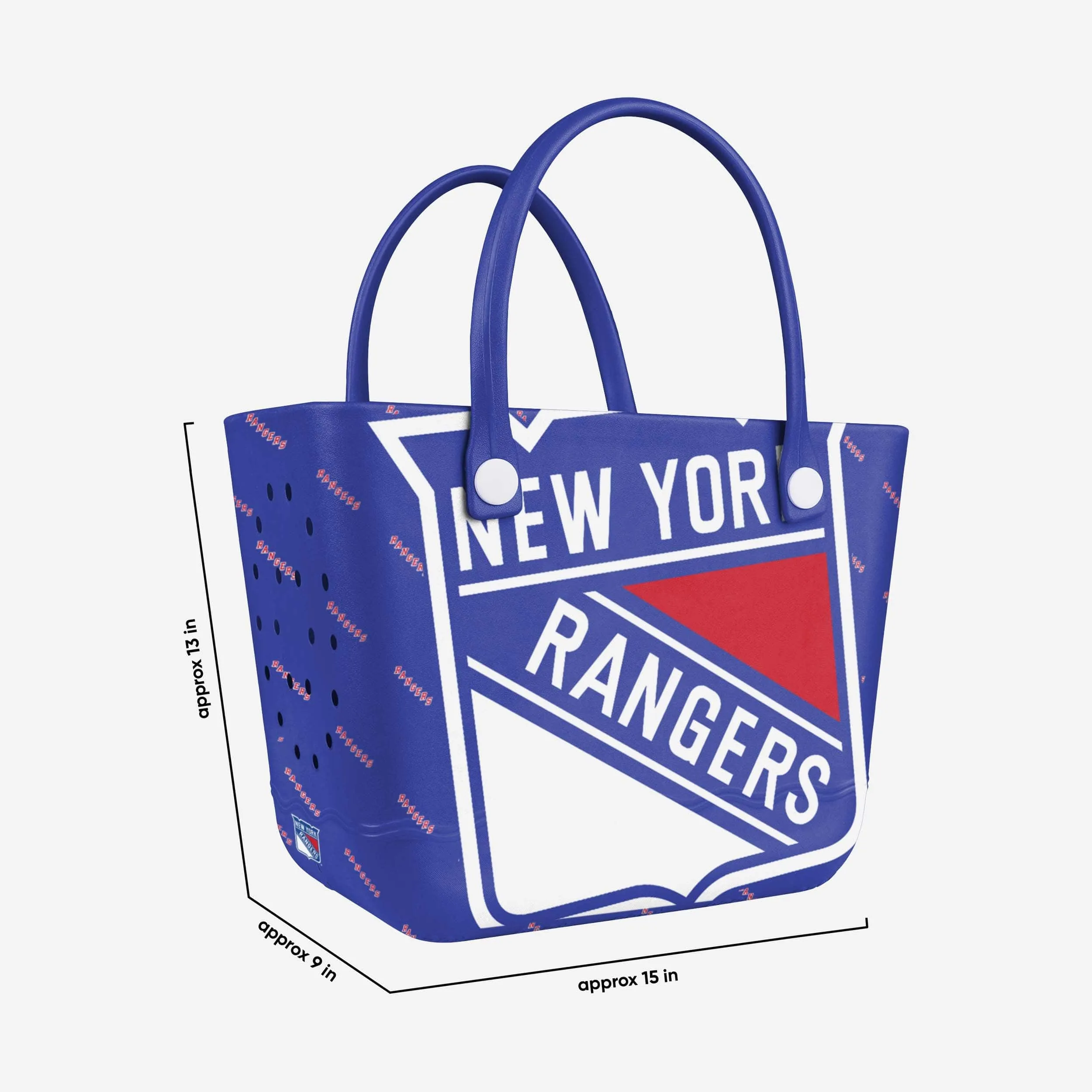 New York Rangers Big Logo Mini Print Tailgate Tote Bag