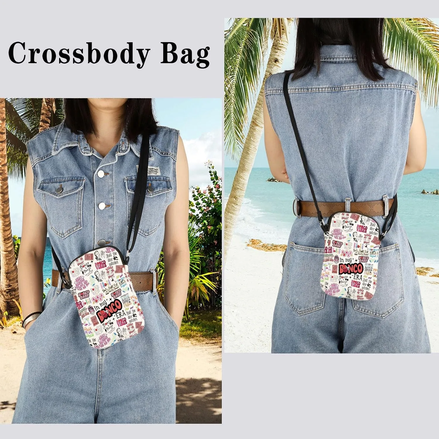 Night Out Gift Gambling Lover Gift Game Kit Crossbody Bag Dice Game Accessory Bag (BunEra CB)
