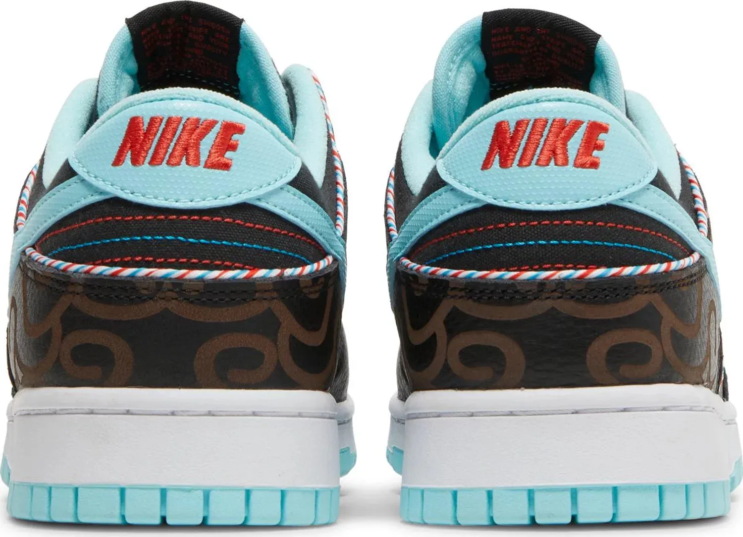 Nike Mens Dunk Low Retro SE Sneakers - 'Barber Shop - Black'