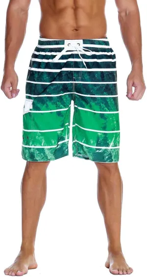 ninovino Men's Summer Holiday Swim Trunks Beach Board Shorts with Lining