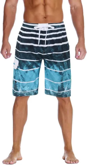 ninovino Men's Summer Holiday Swim Trunks Beach Board Shorts with Lining