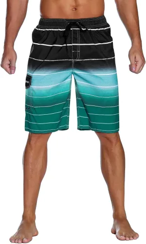 ninovino Men's Summer Holiday Swim Trunks Beach Board Shorts with Lining