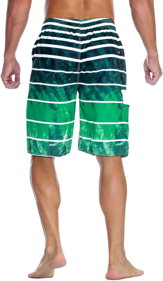 ninovino Men's Summer Holiday Swim Trunks Beach Board Shorts with Lining