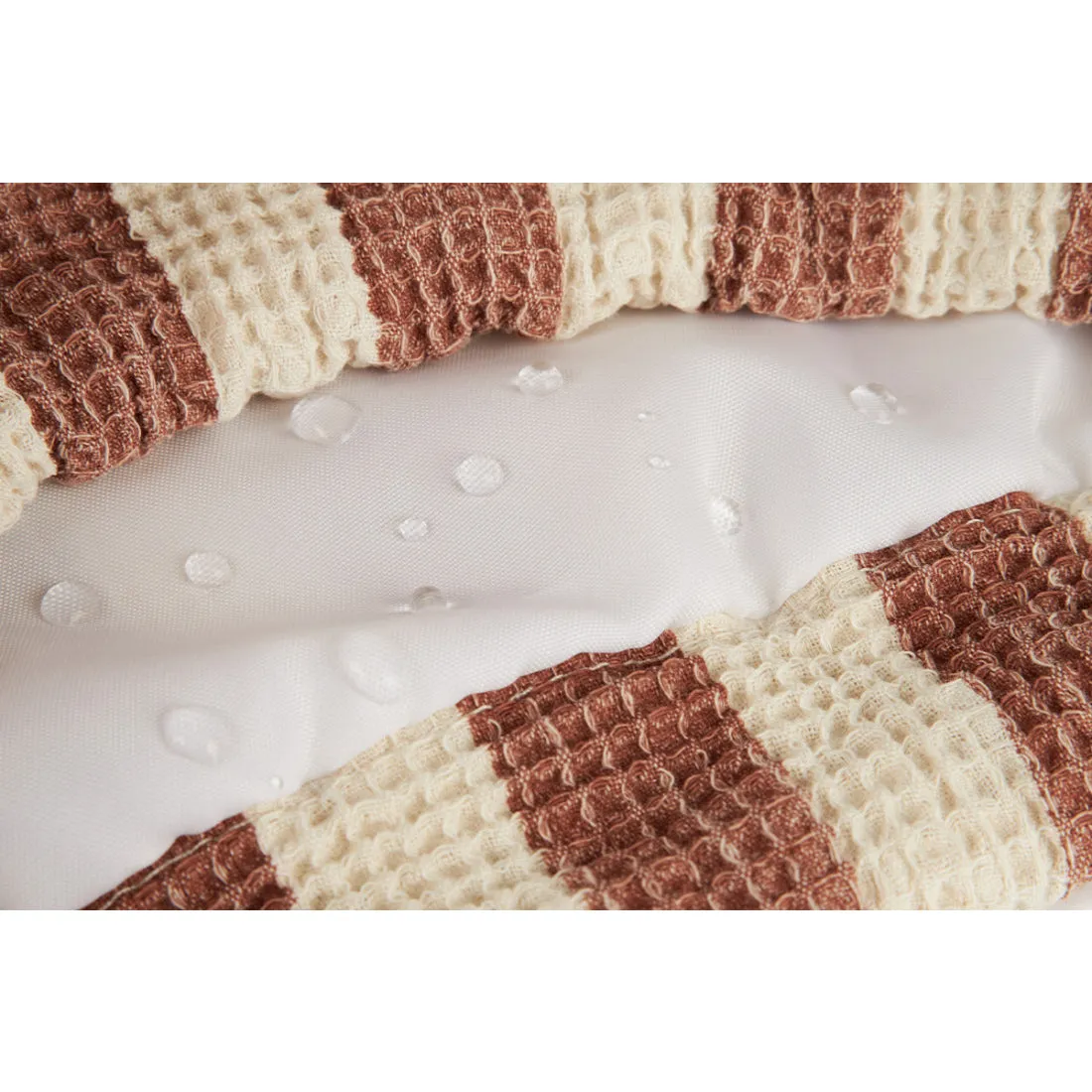 nobodinoz Portofino Waterproof Beach Pouch Rusty Red Stripes