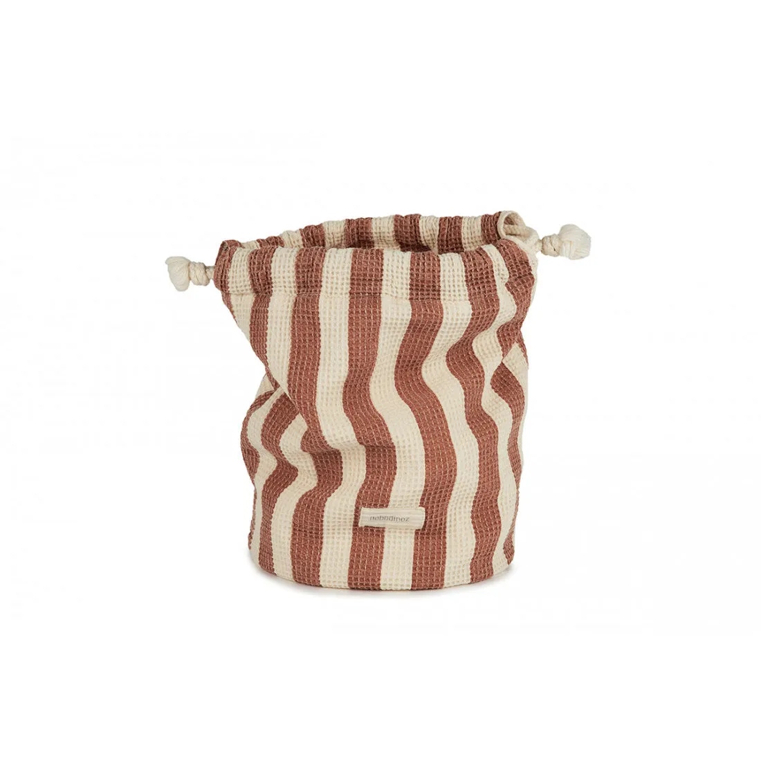 nobodinoz Portofino Waterproof Beach Pouch Rusty Red Stripes