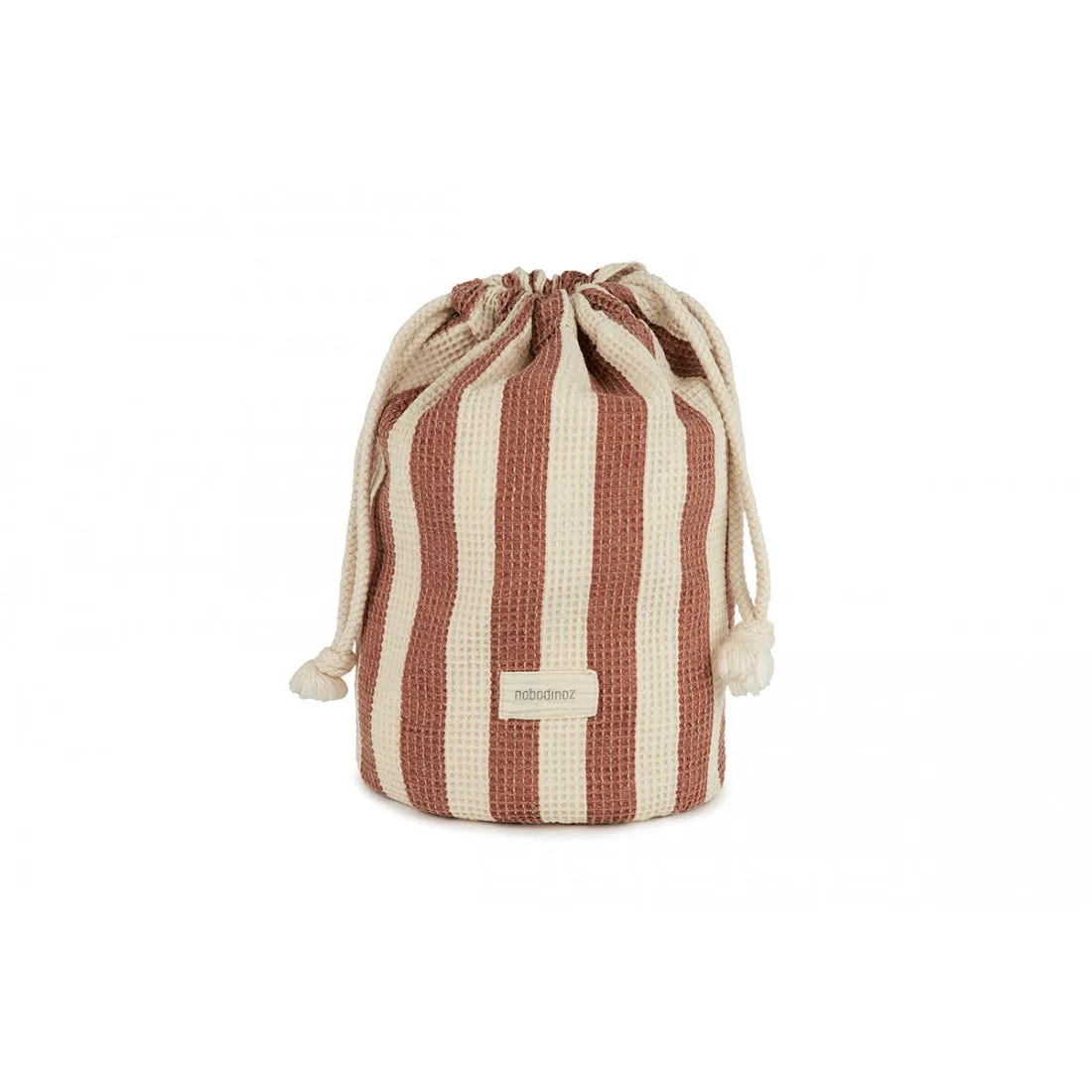 nobodinoz Portofino Waterproof Beach Pouch Rusty Red Stripes