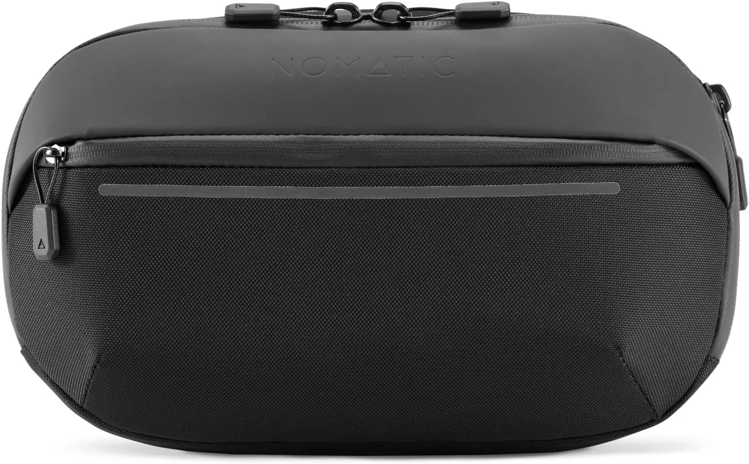 NOMATIC Navigator Premium Sling Bag - 1L w/ 2L Built-In Expansion - Slim & Lightweight Crossbody Bag, Fanny-Pack - Water Resistant Everyday Bag (Black)
