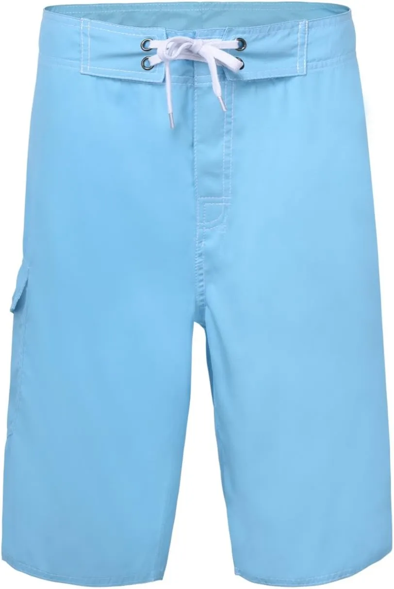 Nonwe Men's Solid Lightweight Beach Shorts Half Pants with Lining
