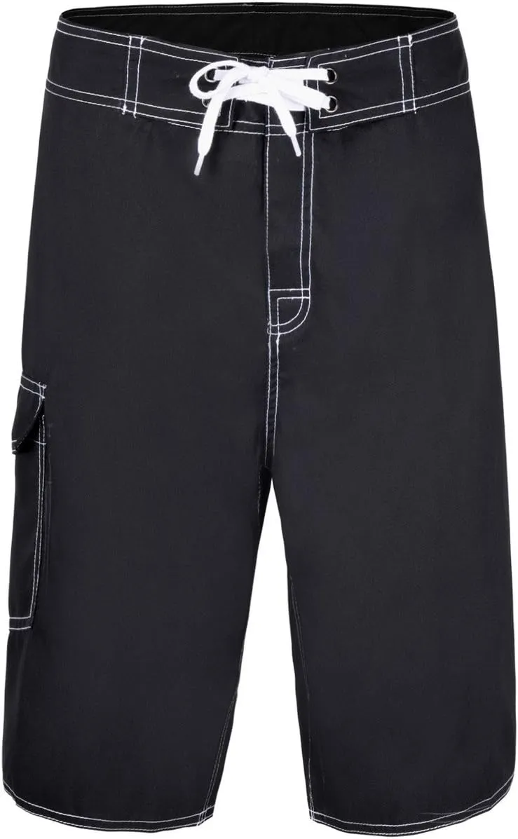 Nonwe Men's Solid Lightweight Beach Shorts Half Pants with Lining