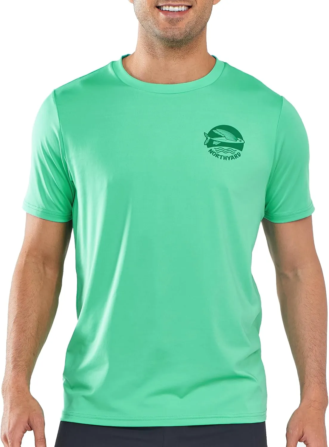 NORTHYARD Mens Rash Guard Shirt UPF 50  UV Sun Protection Short Sleeve Athletic T-Shirts for Men Quick Dry Fishing Beach Swim