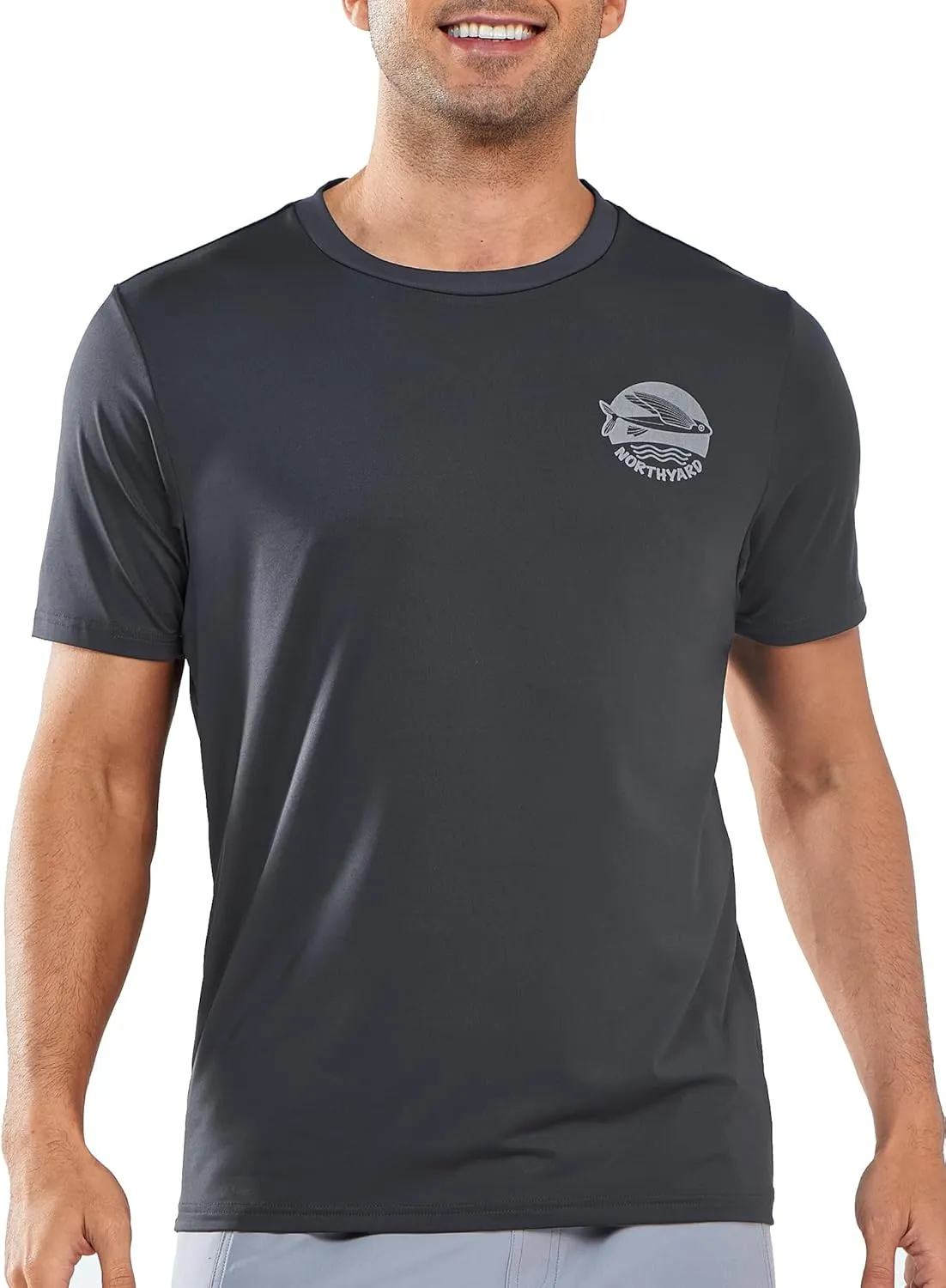 NORTHYARD Mens Rash Guard Shirt UPF 50  UV Sun Protection Short Sleeve Athletic T-Shirts for Men Quick Dry Fishing Beach Swim