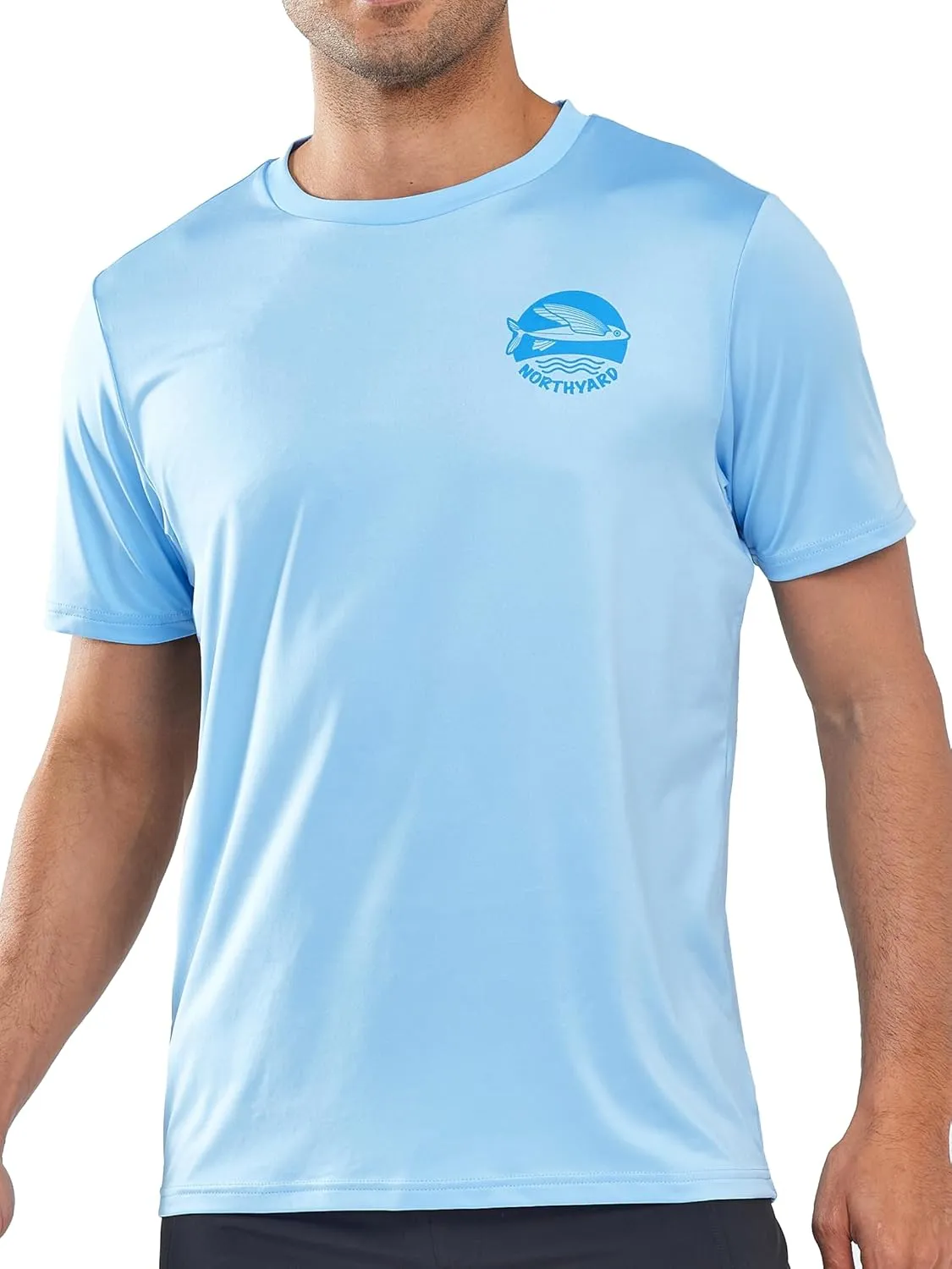 NORTHYARD Mens Rash Guard Shirt UPF 50  UV Sun Protection Short Sleeve Athletic T-Shirts for Men Quick Dry Fishing Beach Swim