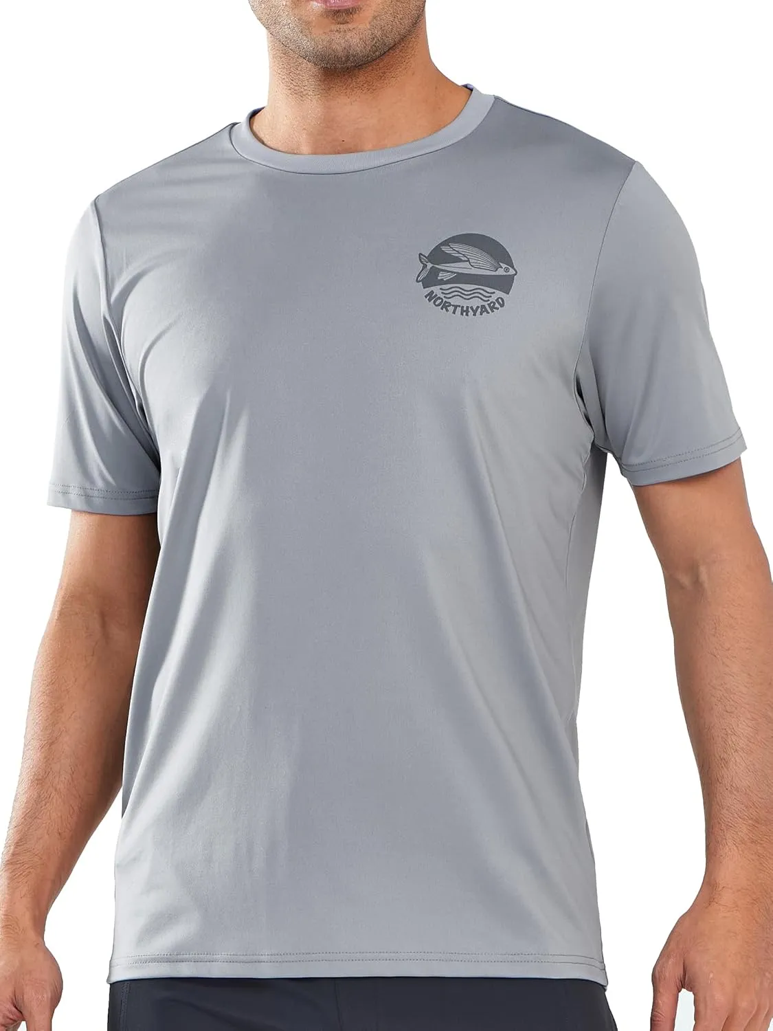 NORTHYARD Mens Rash Guard Shirt UPF 50  UV Sun Protection Short Sleeve Athletic T-Shirts for Men Quick Dry Fishing Beach Swim