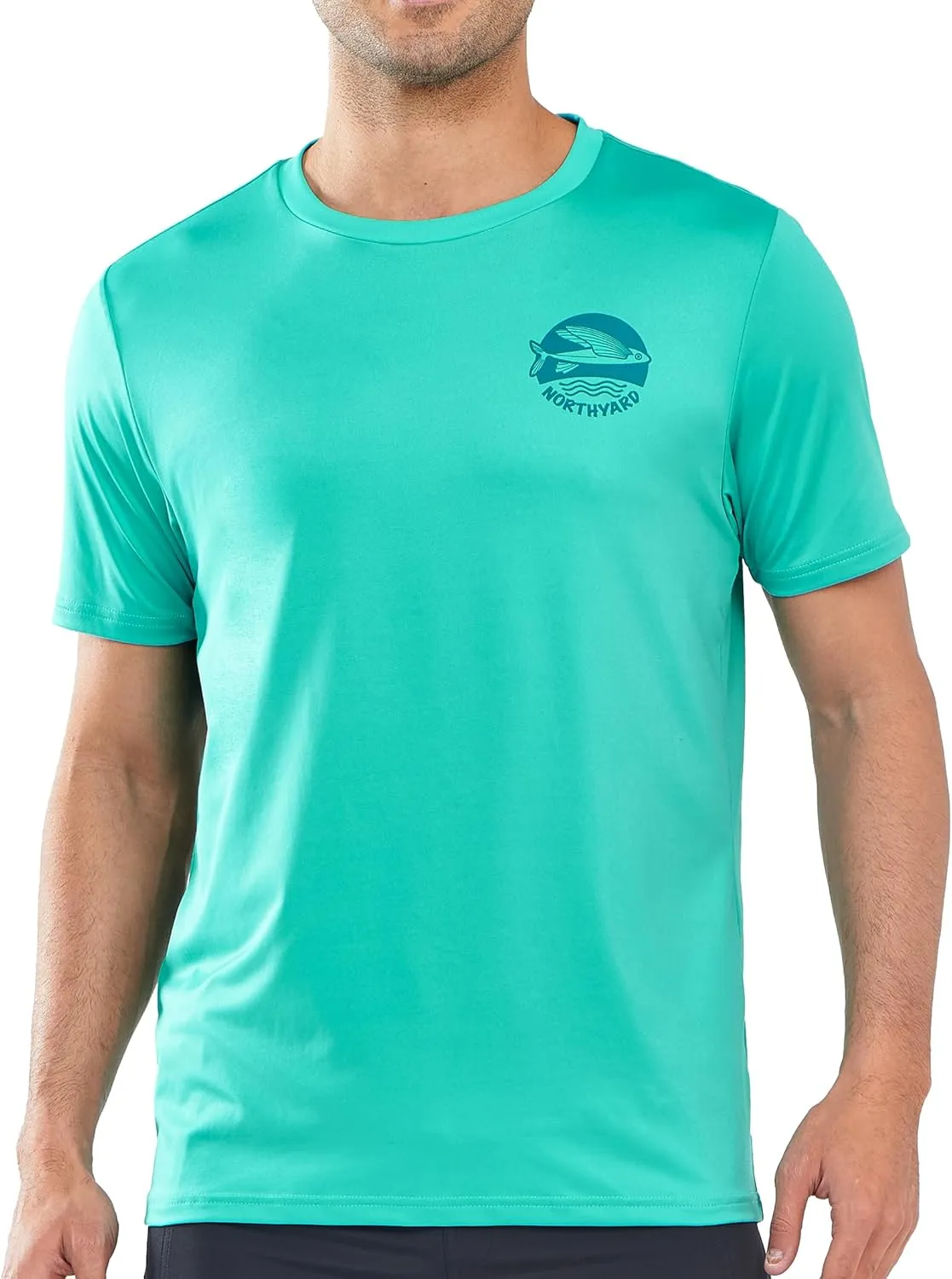 NORTHYARD Mens Rash Guard Shirt UPF 50  UV Sun Protection Short Sleeve Athletic T-Shirts for Men Quick Dry Fishing Beach Swim