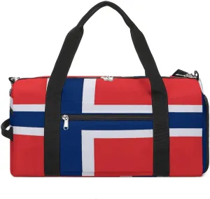 Norway Flag Gym Bag-Workout Organizer with Water Resistant Compartments for Gym Lovers