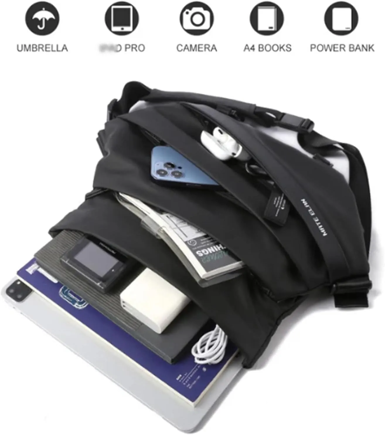 Obsidian Sling Bag, Ria Obsidian Sling Bag, Crossbody Bag Men, Waterproof Sling Bag for Men, Men Crossbody Bags (Blue)