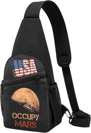 Occupy Mars，Fashion One-Shoulder Bag，Anti-Theft Crossbody Shoulder Chest Bag