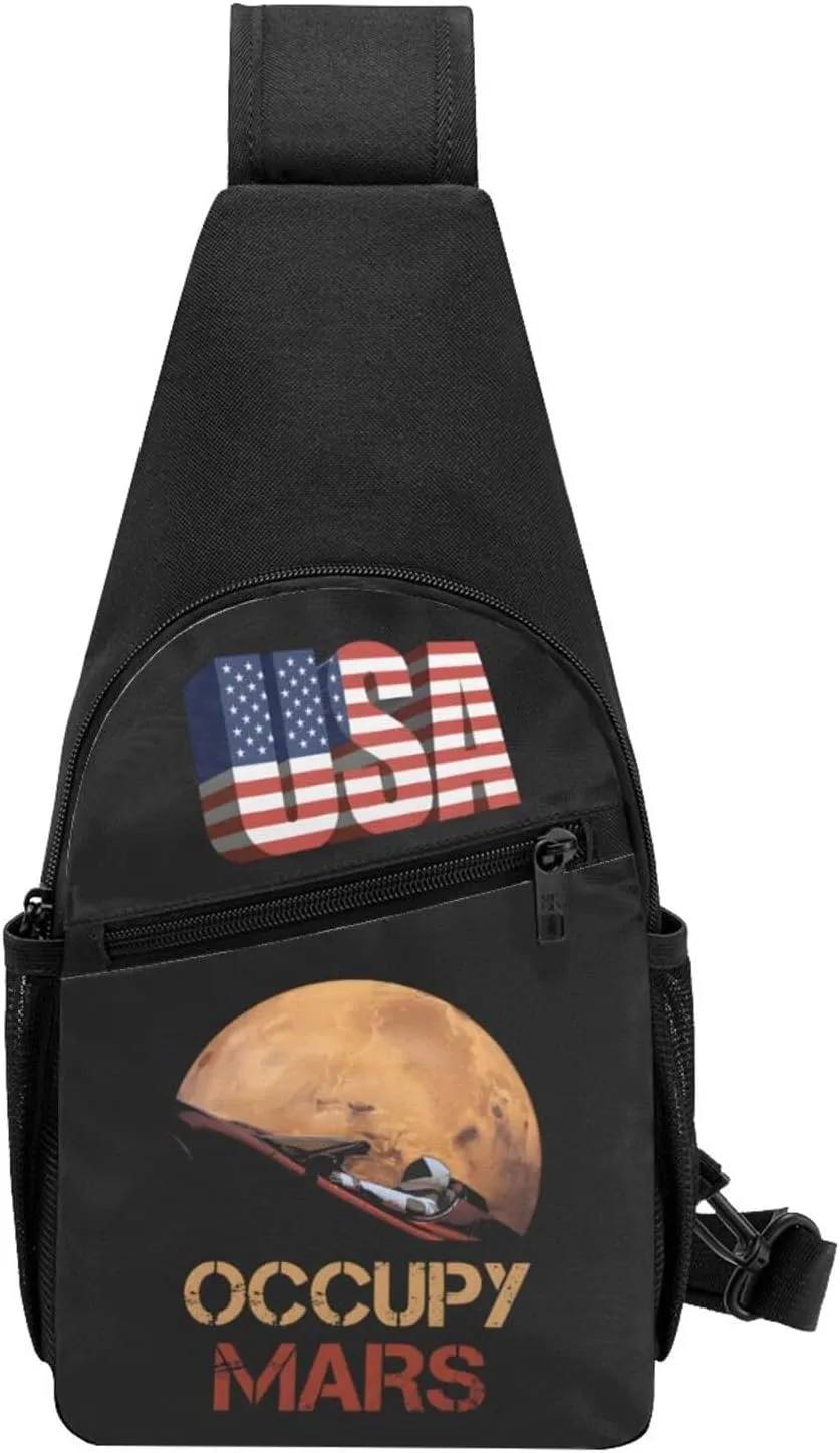 Occupy Mars，Fashion One-Shoulder Bag，Anti-Theft Crossbody Shoulder Chest Bag