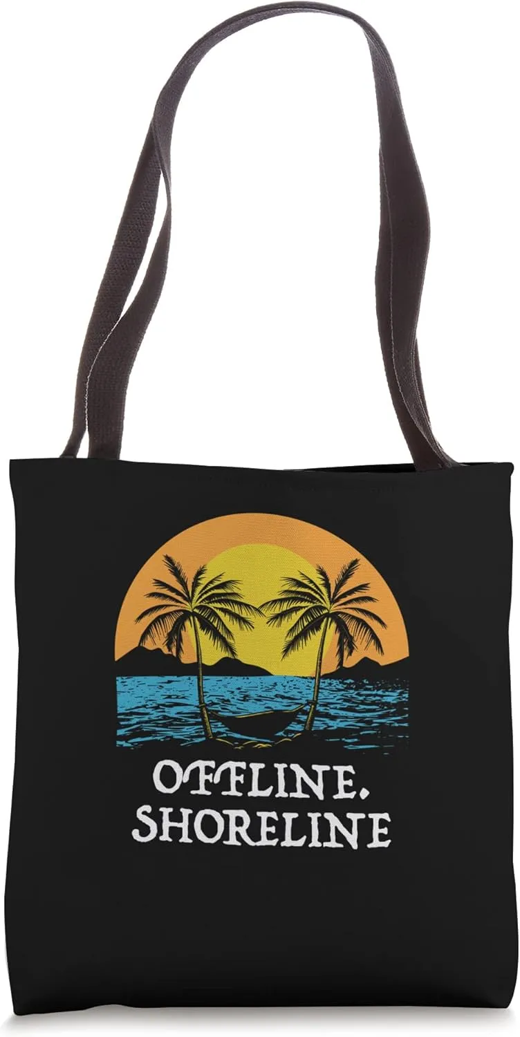 Offline Shoreline Beach Family Ocean Relatives Summer Tote Bag