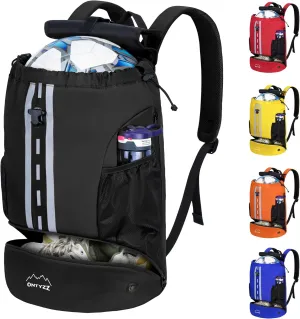 ONTYZZ Sports Backpack with Drawstring Closure Basketball Backpack with Shoe Compartment Swim Beach Bag