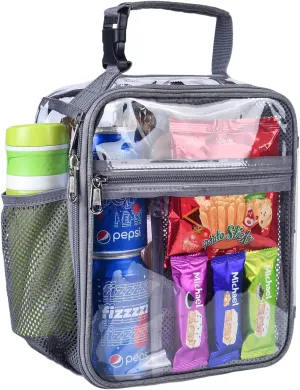Oraben Stadium Approved Clear lunch Bag, Multi-Purpose Lunch Bag Reusable Clear Lunch Box/Clear Tote Bag Stadium Approved for Work,School,Picnic,Security Check(Small)