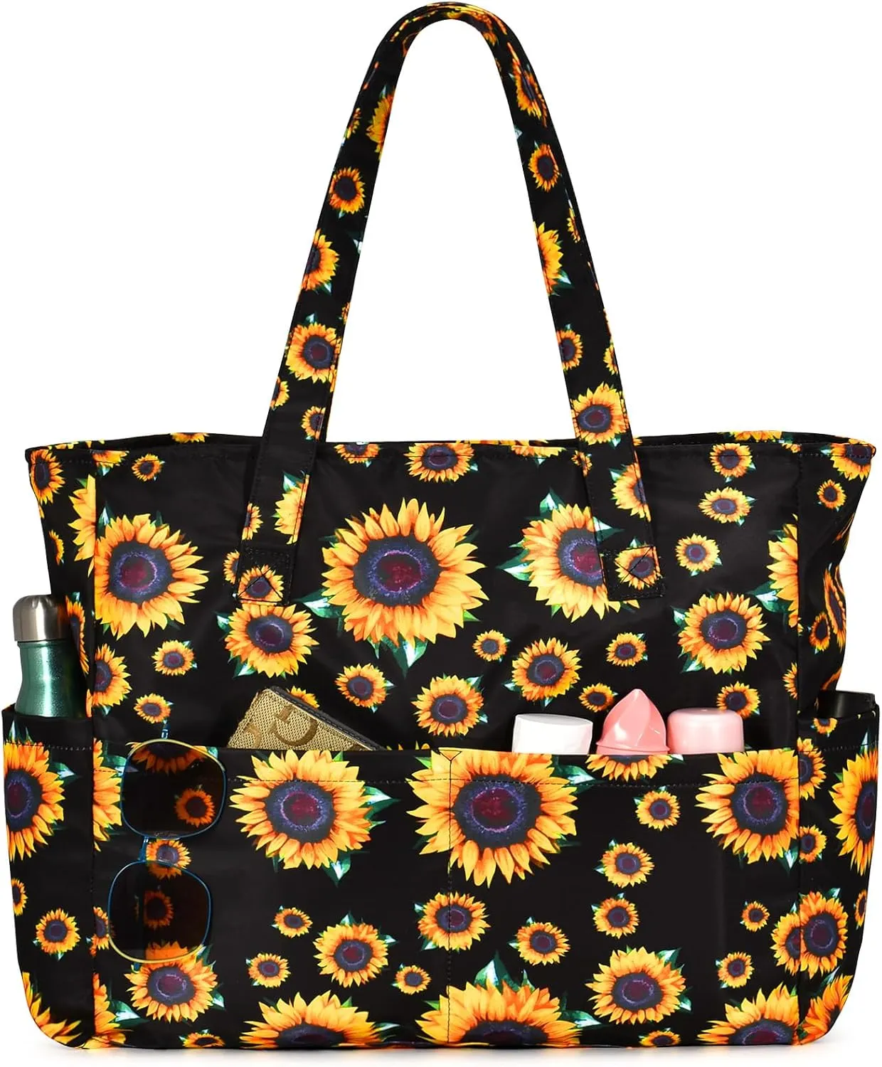 oscaurt Beach Bags for Women Large Waterproof Sandproof Beach Tote Swim Pool Bag with Zipper for Travel Vacation Essentials
