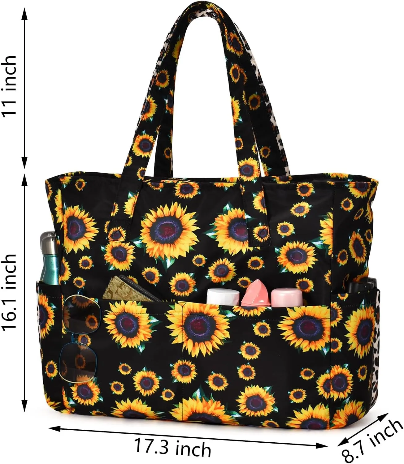 oscaurt Beach Bags for Women Large Waterproof Sandproof Beach Tote Swim Pool Bag with Zipper for Travel Vacation Essentials
