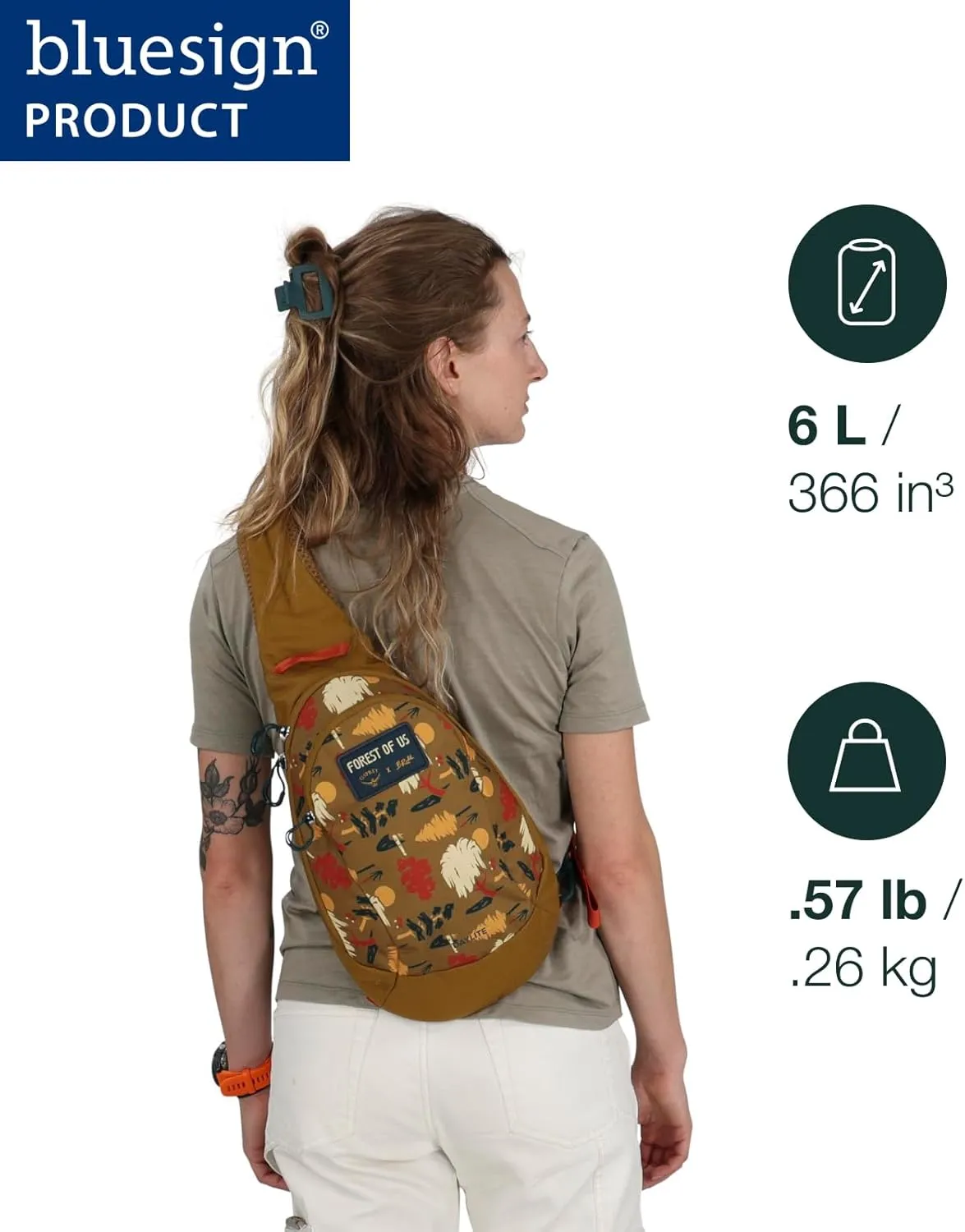 Osprey Daylite Shoulder Sling Bag, Tumbleweed Yellow/Tunnel Vision