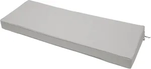 Outdoor Bench Cushion 54 x 18 x 3 Inch, Waterproof Patio Furniture Cushions with Ties, Non-Slip Rectangle Bench Seat Cushion Foam Pad for Garden Sofa Settee Couch Swing, Light Gray