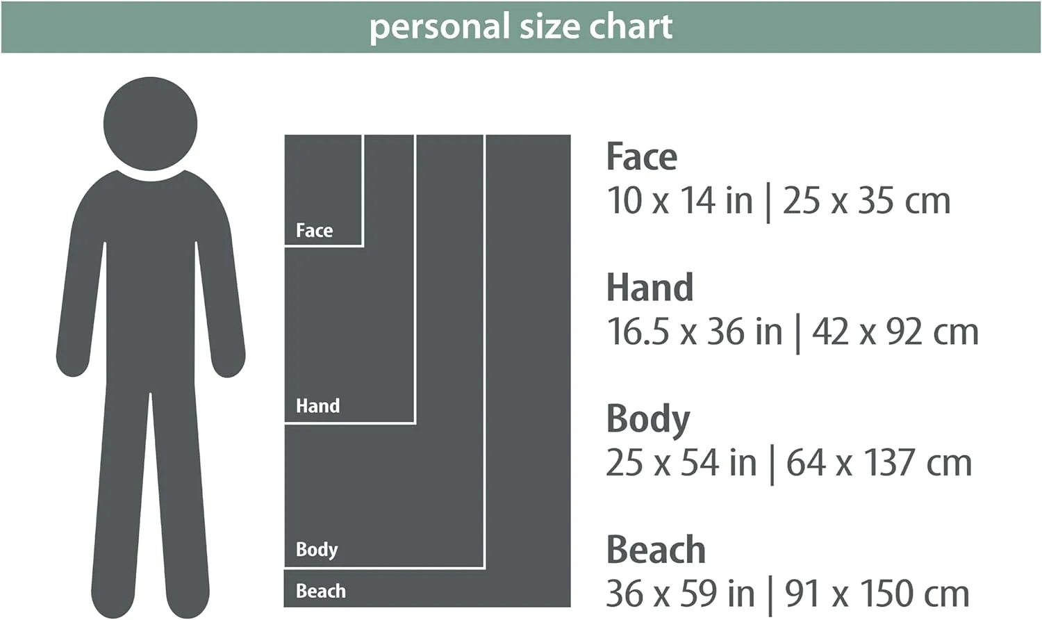 PackTowl Personal Ultralight Microfiber Camping and Travel Towel, Balance Print, Body