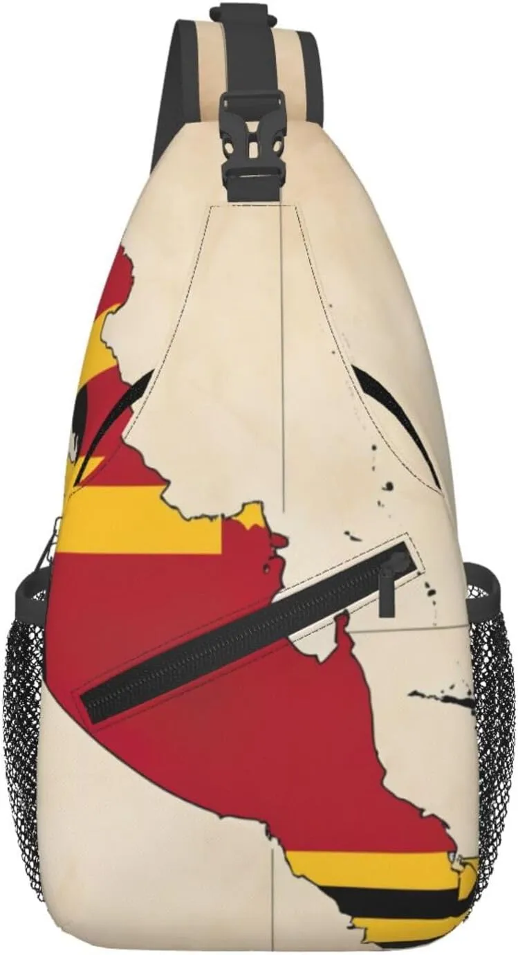 Papua New Guinea flag map03 Foldie Crossbody Bag for Men and Women - Durable and Functional Anti Theft Crossbody Bags