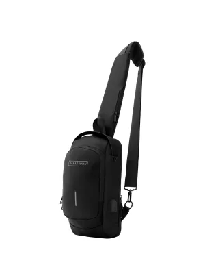Parajohn Anti theft Crossbody Sling bag,Shoulder Backpack,Lightweight Chest Daypack with USB Charging Port