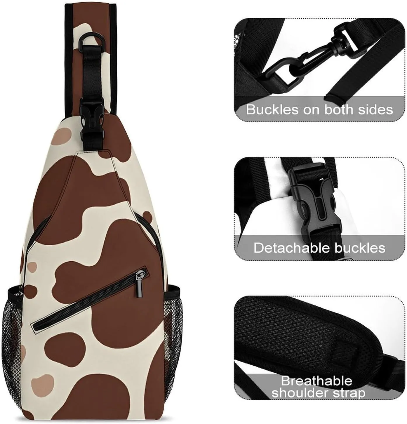 Paris Eiffel Tower Crossbody Bag, Sling Bag, Sling Backpack, Belt Bags for Travel Outdoors Hiking