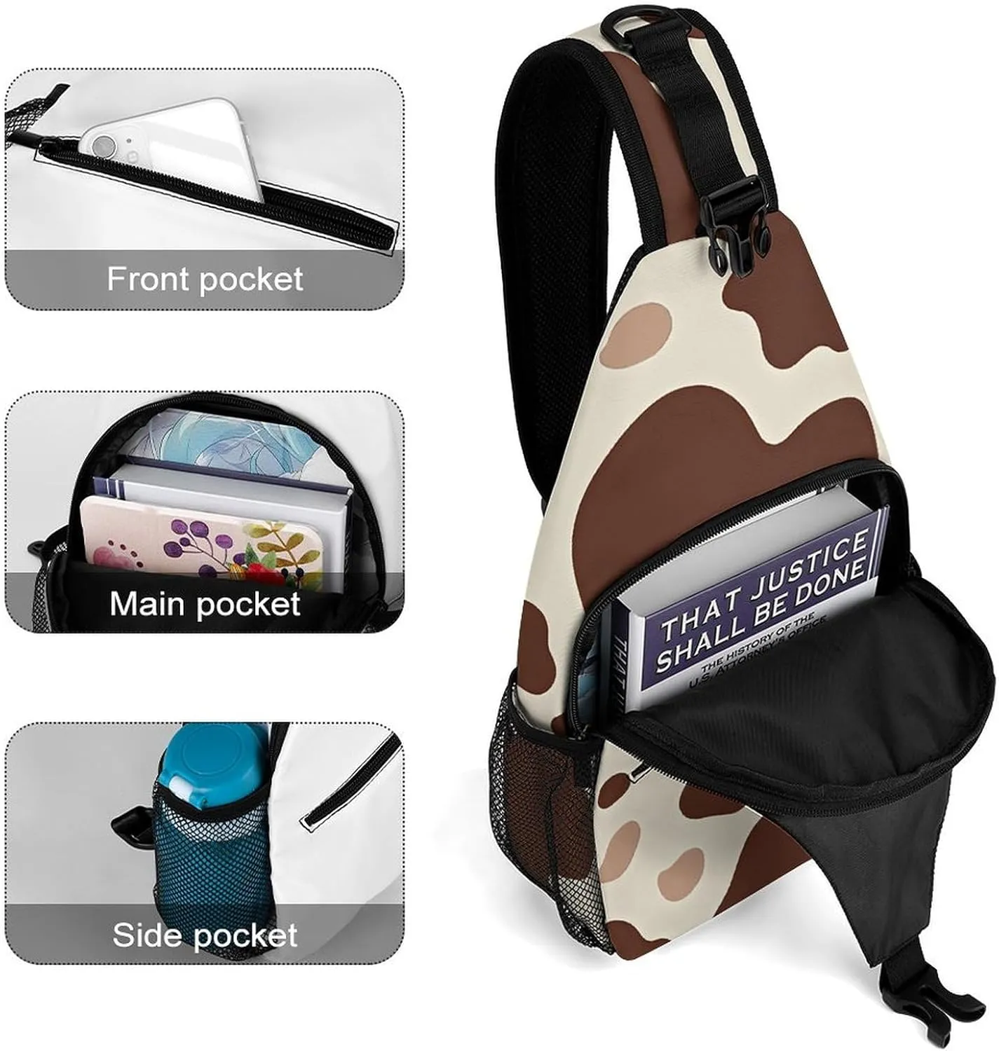 Paris Eiffel Tower Crossbody Bag, Sling Bag, Sling Backpack, Belt Bags for Travel Outdoors Hiking