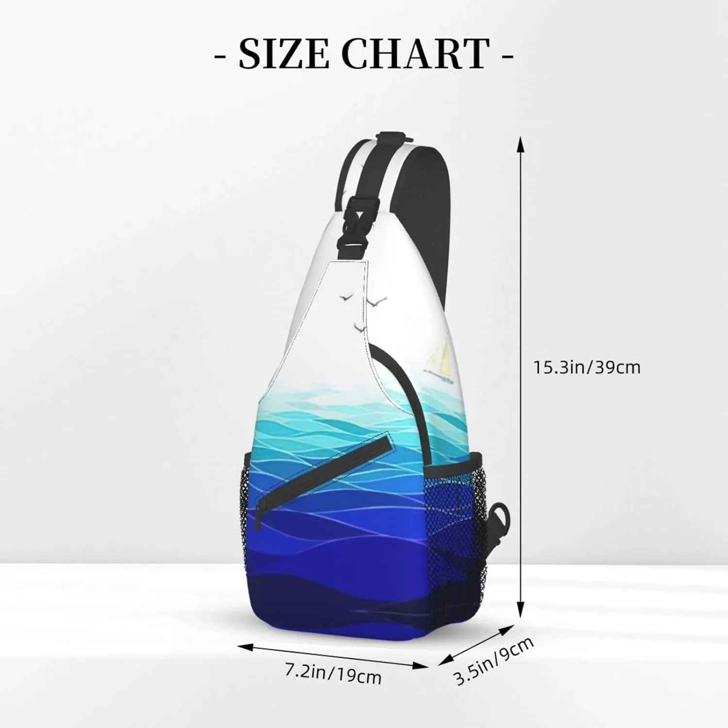 Parrots On Branches Print Crossbody Sling Backpack Sling Bag Travel Hiking Chest Bag Daypack