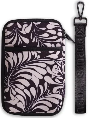 Passport Travel Wallet for Women - Large Multiple Document Organizer and Holder with Wristlet - Palm Black