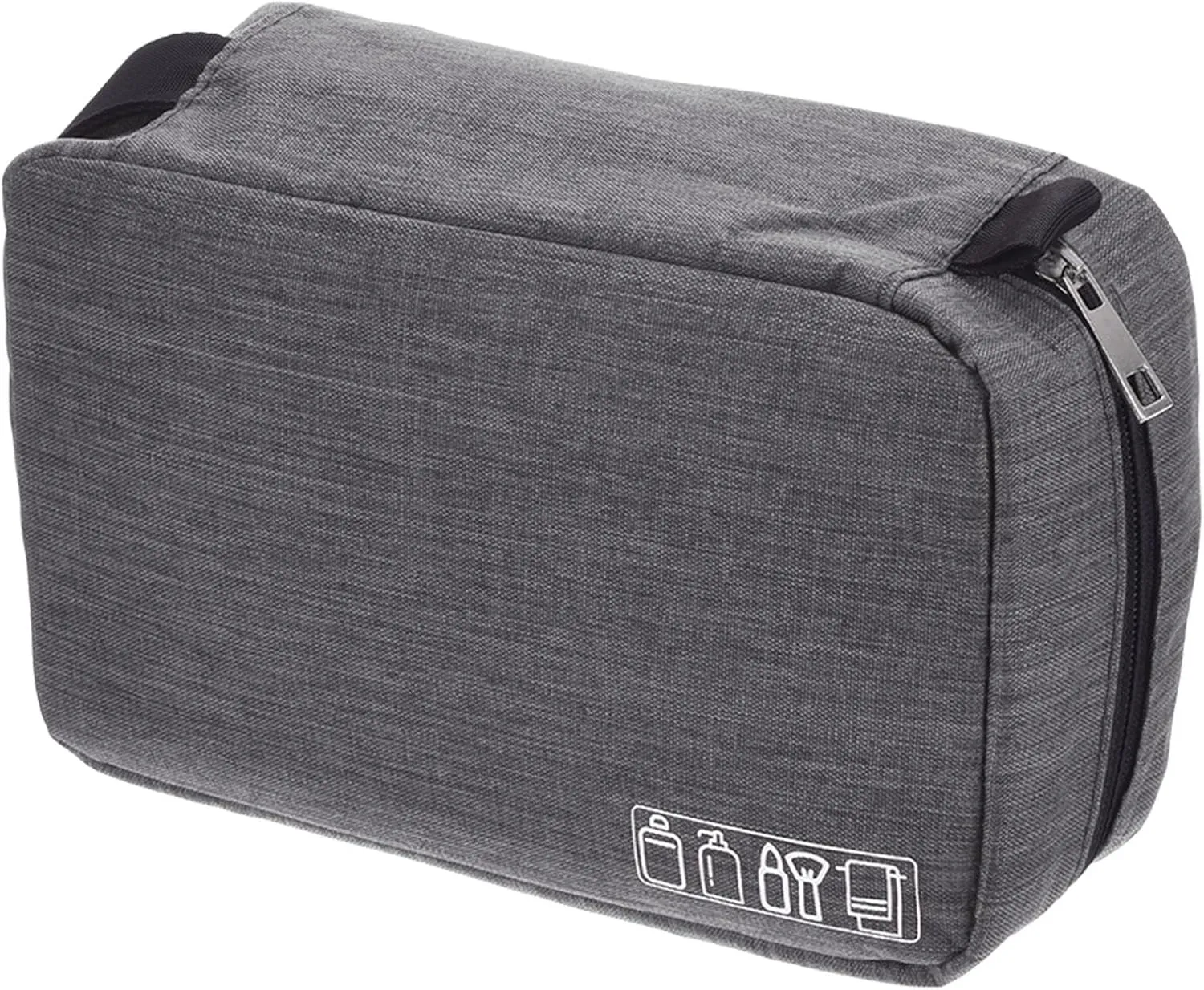 PATIKIL Travel Toiletry Bag, Portable Makeup Organizer Waterproof Toiletry Bag with Hanging Hook for Men and Women, Gray