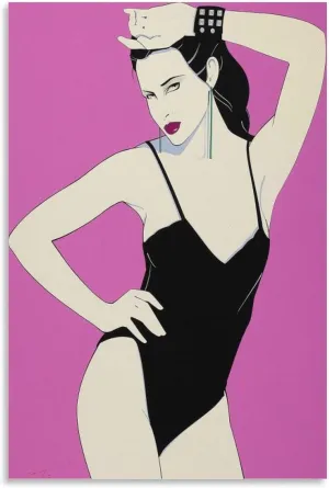 Patrick Nagel Playboy Pin-Up Home Decor Poster Wall Art Hanging Picture Print Bedroom Decorative Painting Posters Room Aesthetic 16x24inch(40x60cm)
