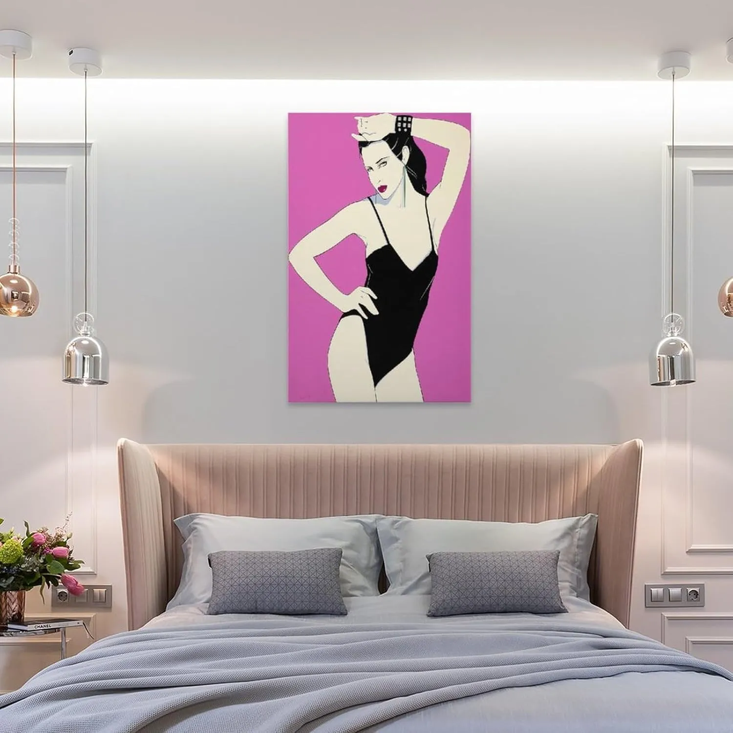 Patrick Nagel Playboy Pin-Up Home Decor Poster Wall Art Hanging Picture Print Bedroom Decorative Painting Posters Room Aesthetic 16x24inch(40x60cm)