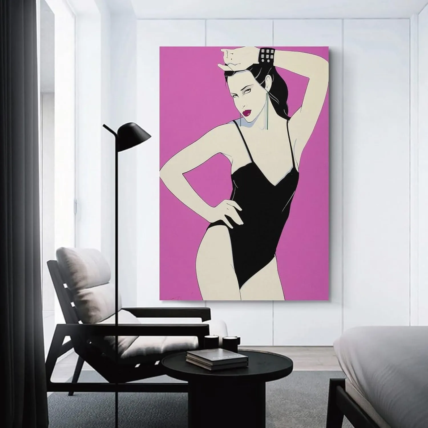 Patrick Nagel Playboy Pin-Up Home Decor Poster Wall Art Hanging Picture Print Bedroom Decorative Painting Posters Room Aesthetic 16x24inch(40x60cm)