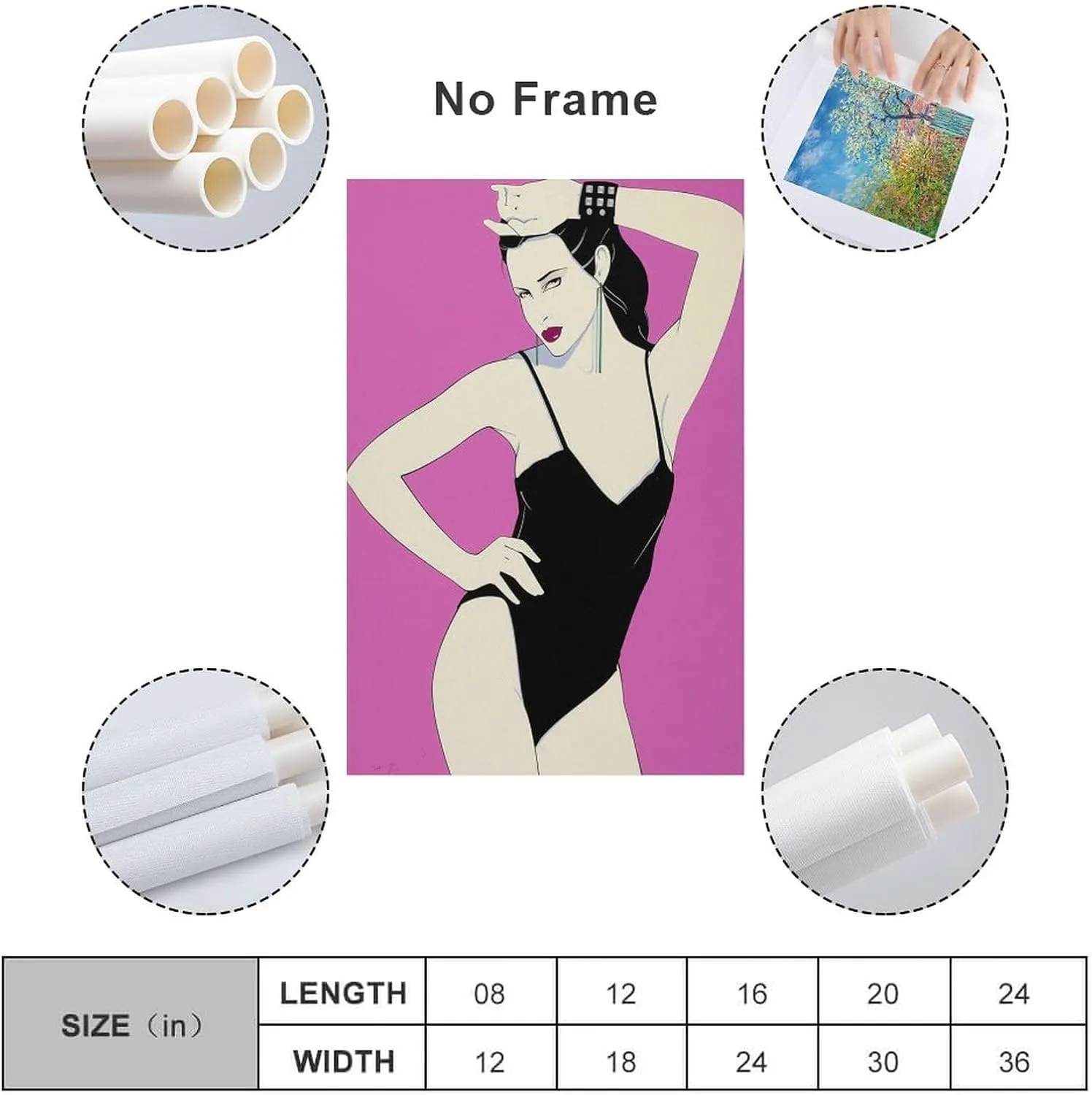 Patrick Nagel Playboy Pin-Up Home Decor Poster Wall Art Hanging Picture Print Bedroom Decorative Painting Posters Room Aesthetic 16x24inch(40x60cm)